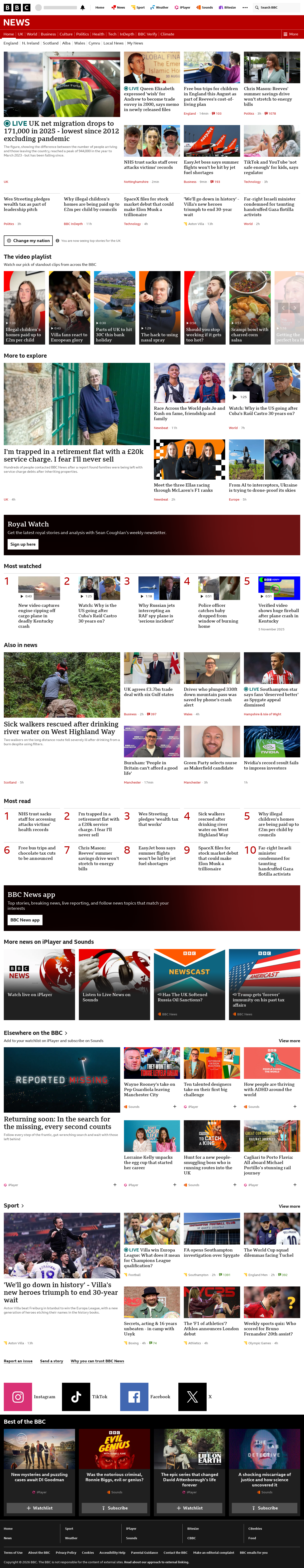 BBC News snapshot from Thursday, 21 May 2026 at 11:00
