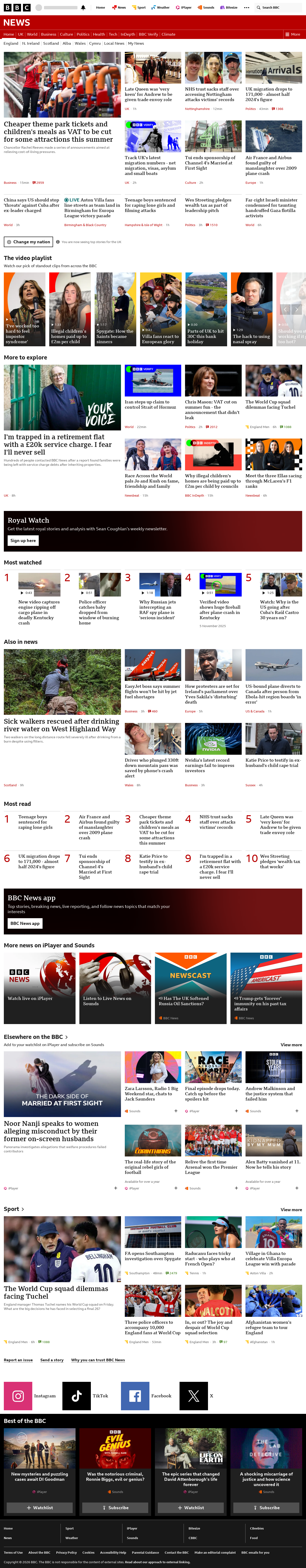 BBC News snapshot from Thursday, 21 May 2026 at 15:00
