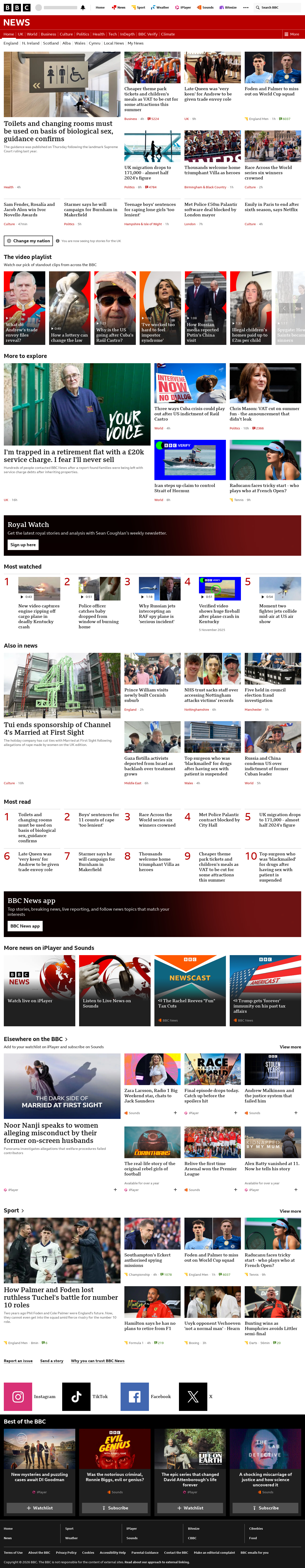 BBC News snapshot from Thursday, 21 May 2026 at 23:00