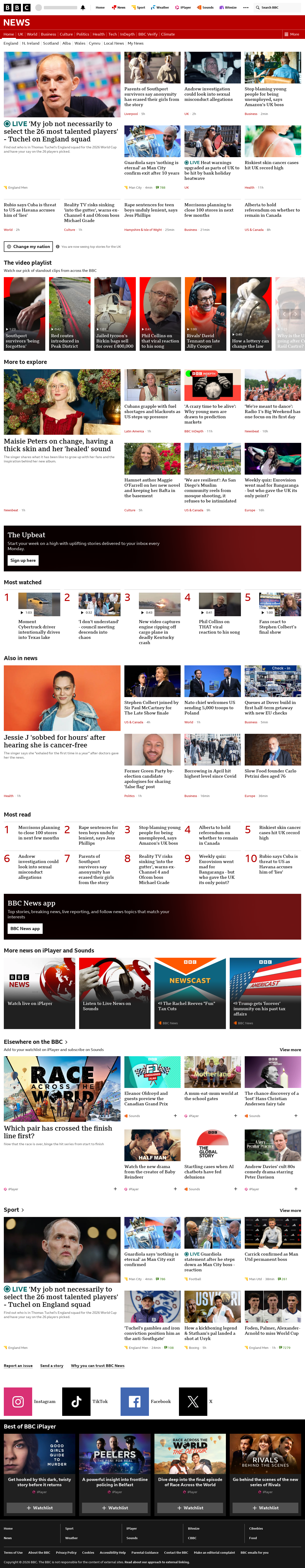 BBC News snapshot from Friday, 22 May 2026 at 11:00