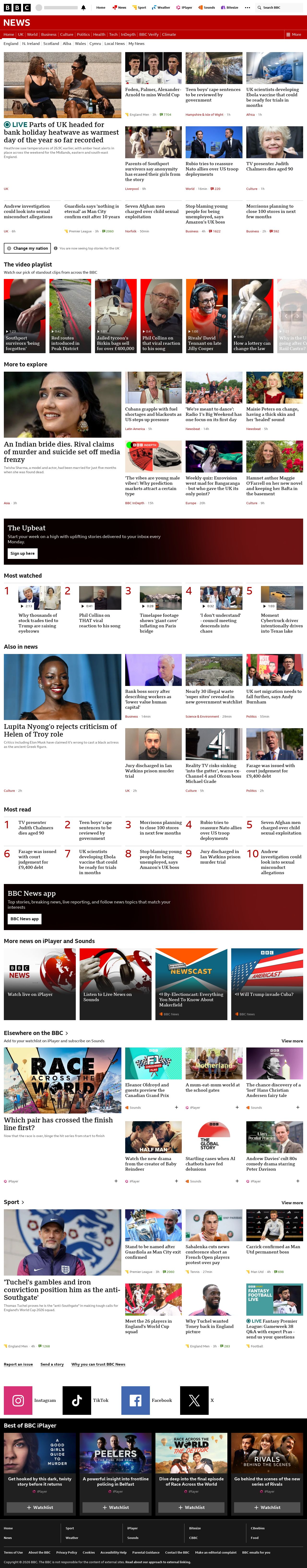 BBC News snapshot from Friday, 22 May 2026 at 15:00