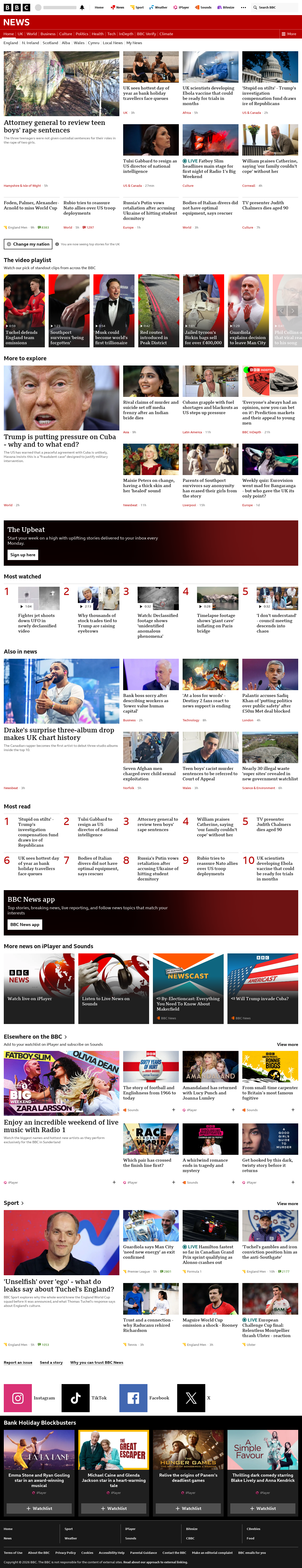 BBC News snapshot from Friday, 22 May 2026 at 21:00