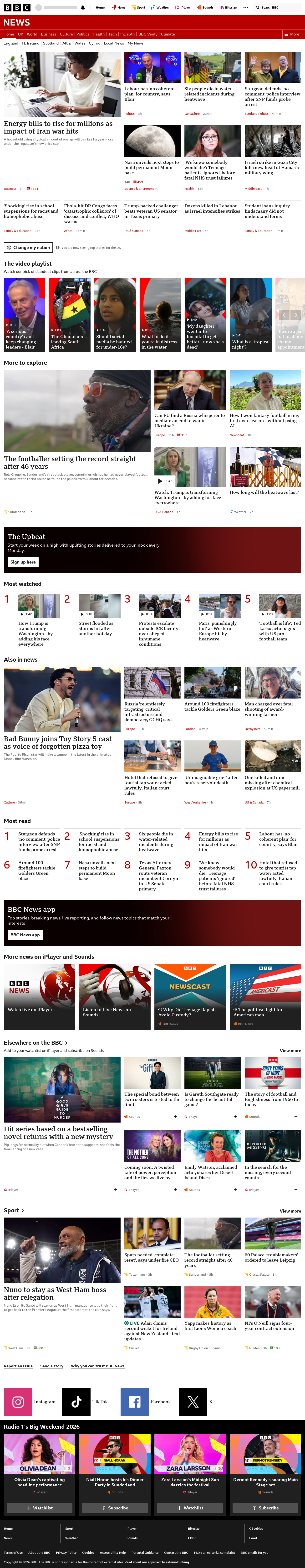 BBC News snapshot from Wednesday, 27 May 2026 at 11:00