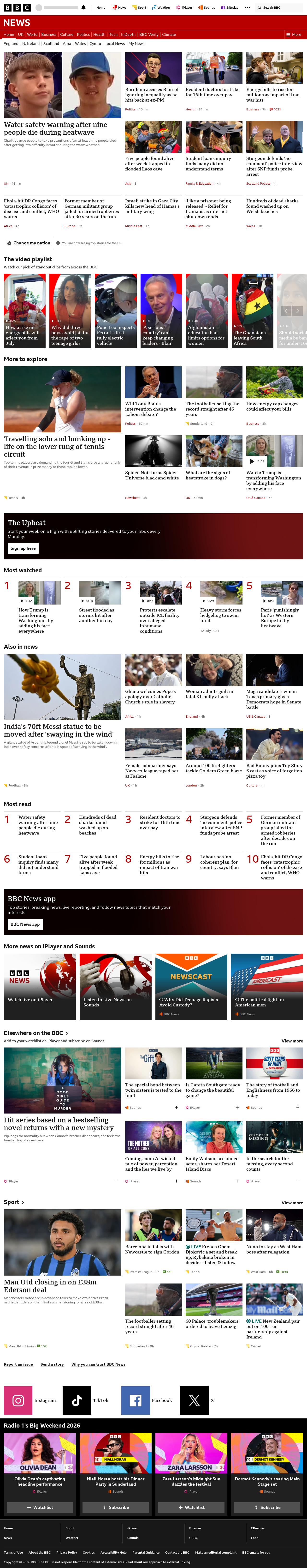 BBC News snapshot from Wednesday, 27 May 2026 at 15:00