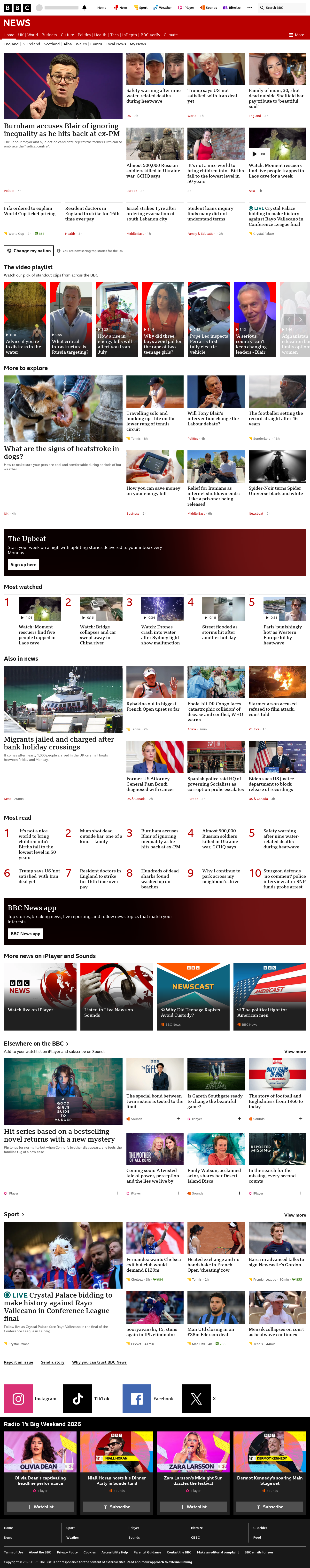 BBC News snapshot from Wednesday, 27 May 2026 at 19:00