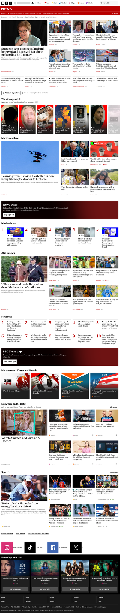 BBC News snapshot from 28 May 2026, 21:00