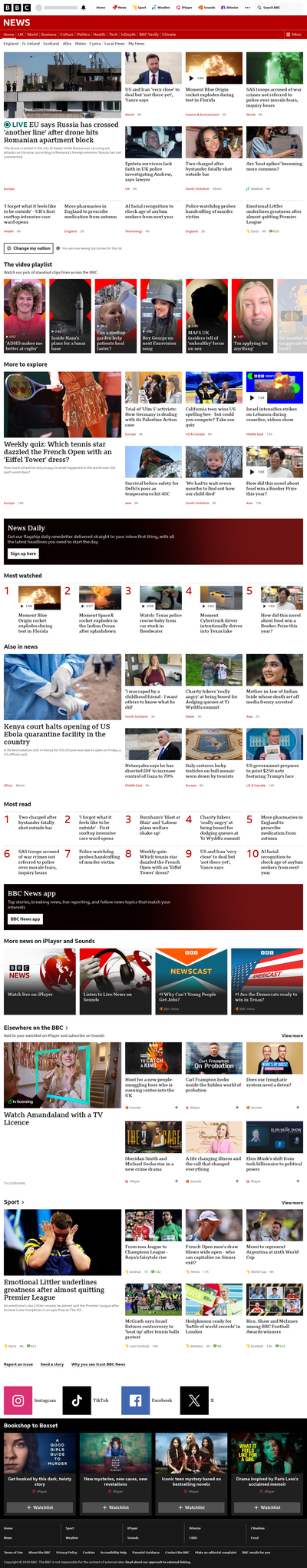 BBC News snapshot from 29 May 2026, 09:00