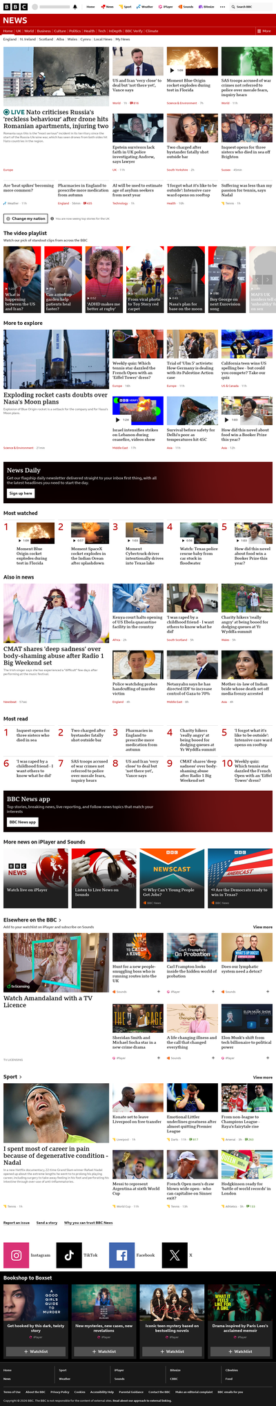 BBC News snapshot from 29 May 2026, 11:00