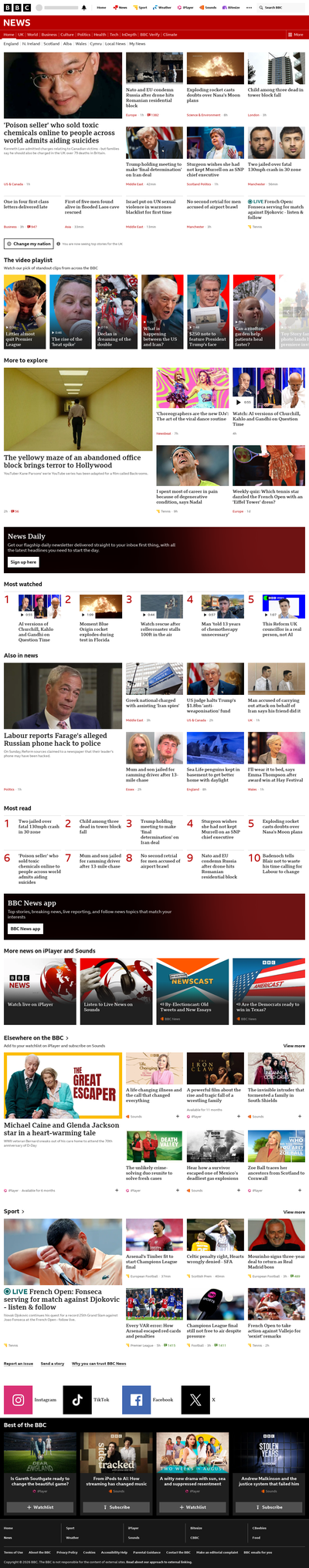 BBC News snapshot from 29 May 2026, 19:00