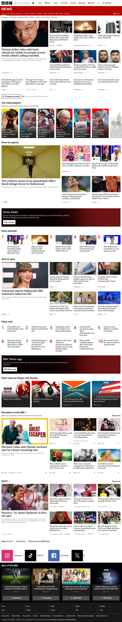 BBC News snapshot from 29 May 2026, 21:00