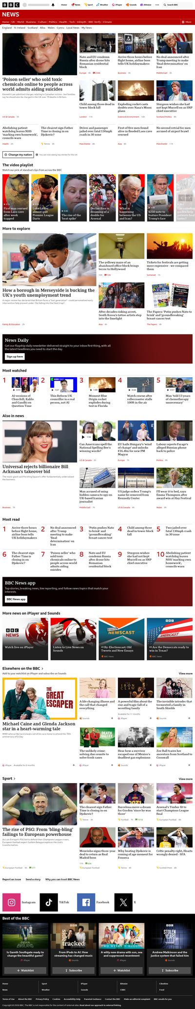 BBC News snapshot from 30 May 2026, 03:00