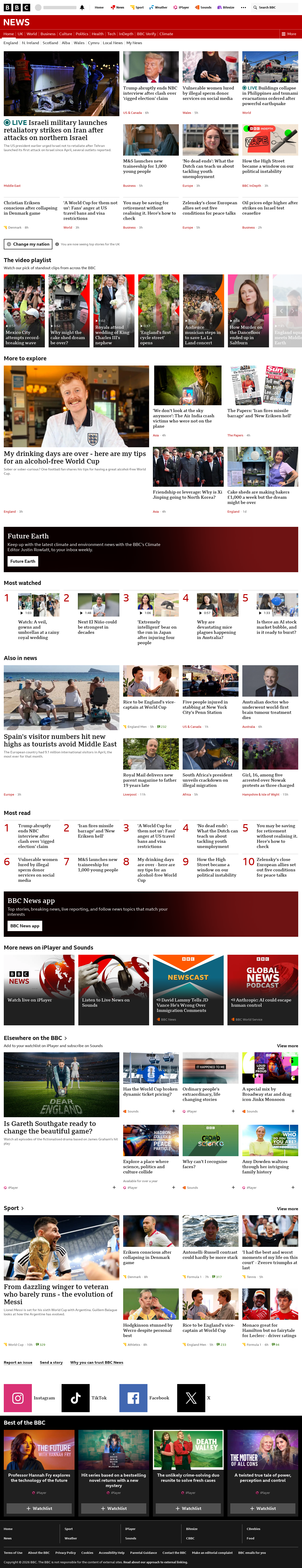 BBC News snapshot from Monday, 8 June 2026 at 04:00