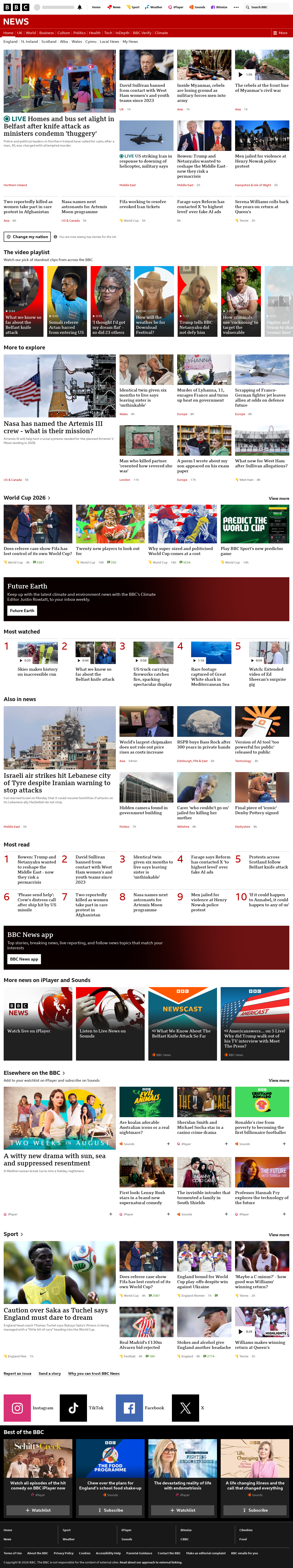 BBC News snapshot from Wednesday, 10 June 2026 at 00:00