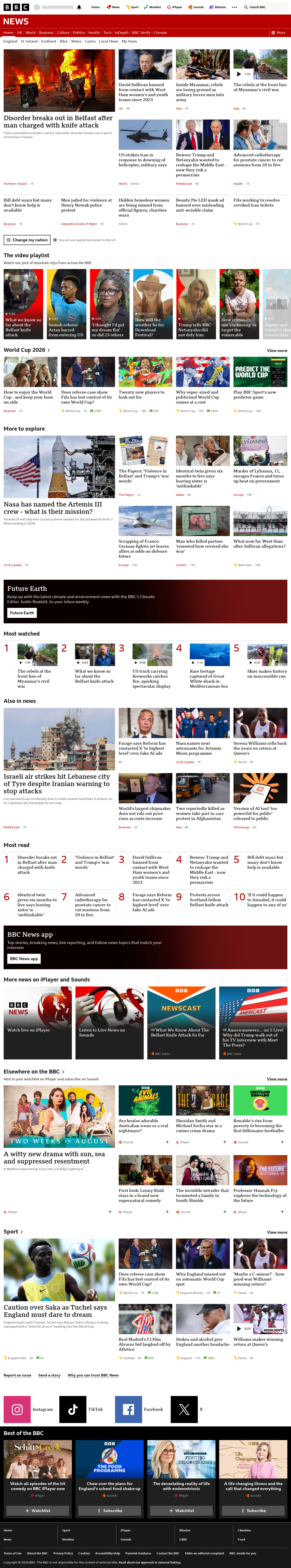 BBC News snapshot from Wednesday, 10 June 2026 at 02:00