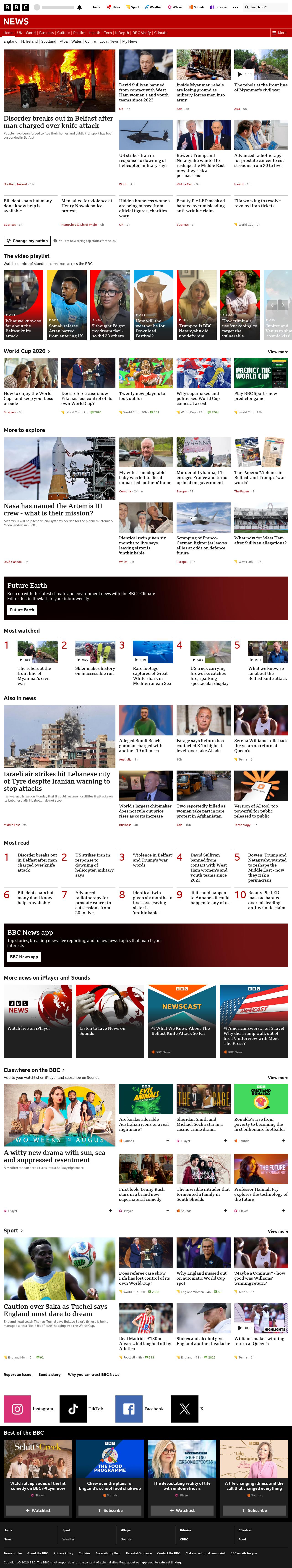 BBC News snapshot from Wednesday, 10 June 2026 at 04:00
