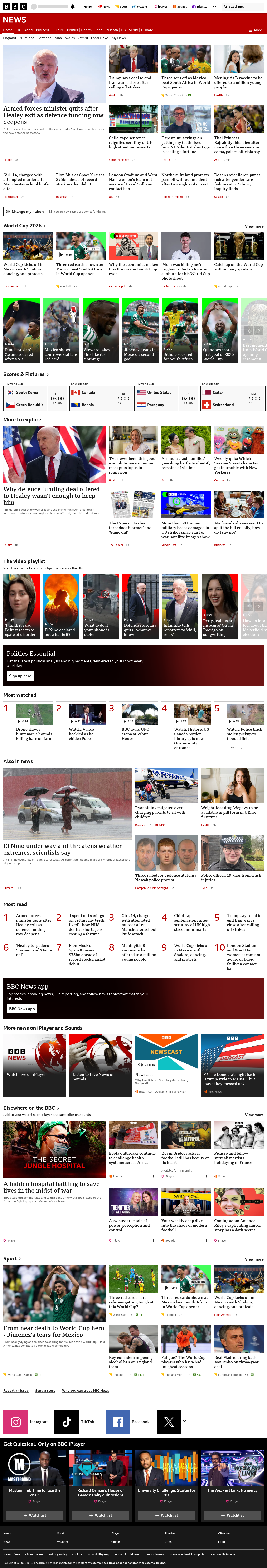 BBC News snapshot from Friday, 12 June 2026 at 02:00