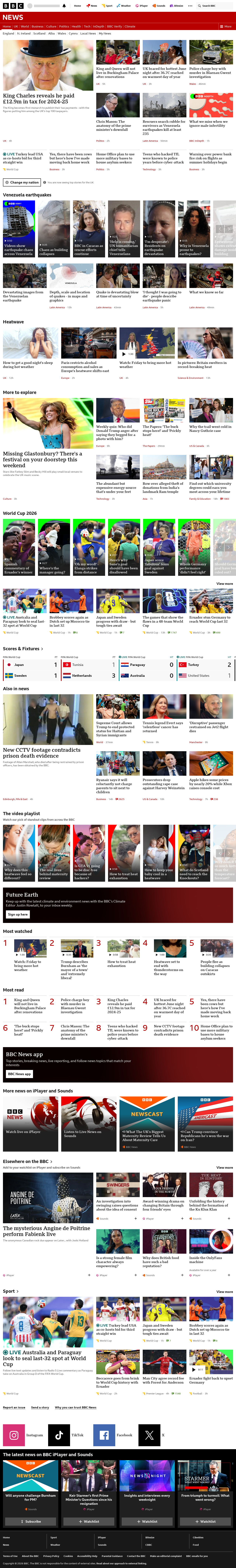 BBC News snapshot from Friday, 26 June 2026 at 04:00