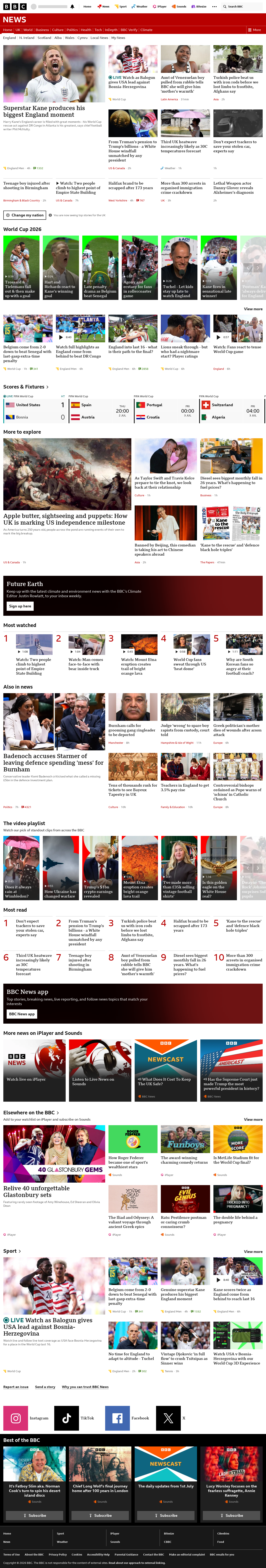 BBC News snapshot from Thursday, 2 July 2026 at 02:00