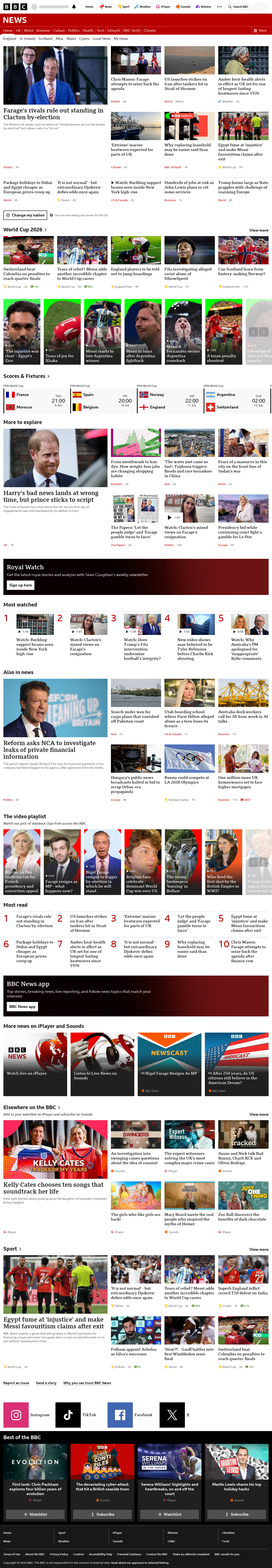 BBC News snapshot from Wednesday, 8 July 2026 at 04:00