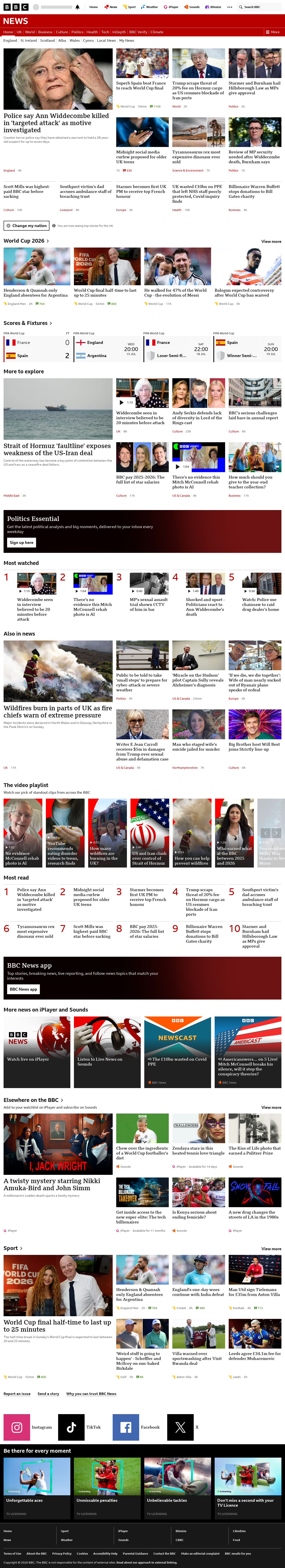 BBC News snapshot from Wednesday, 15 July 2026 at 00:00