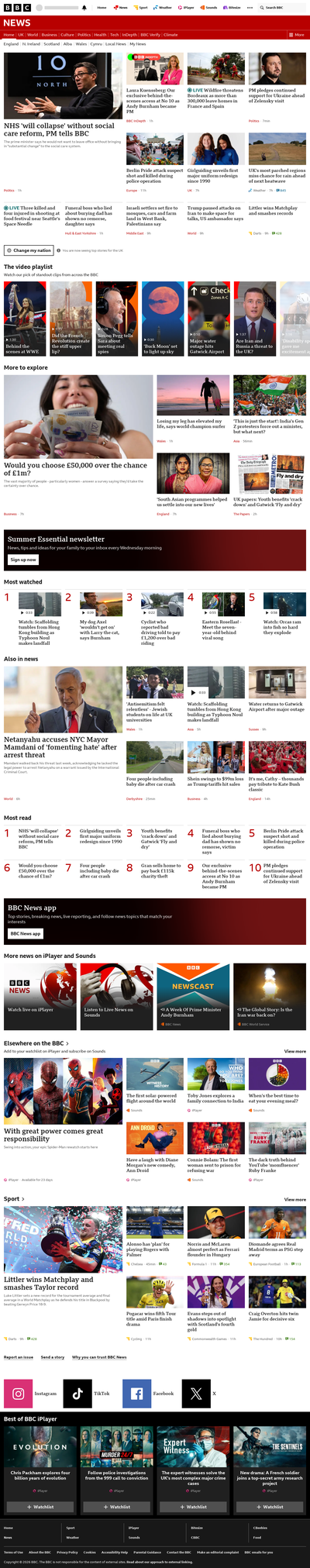 BBC News snapshot from 27 Jul 2026, 08:00