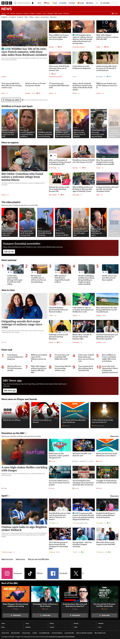 BBC News snapshot from 27 Jul 2026, 16:00