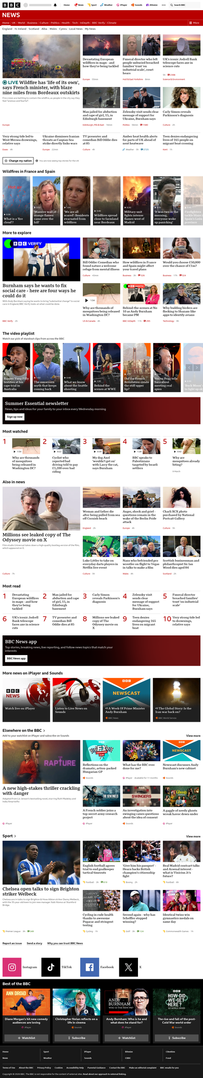 BBC News snapshot from 27 Jul 2026, 18:00