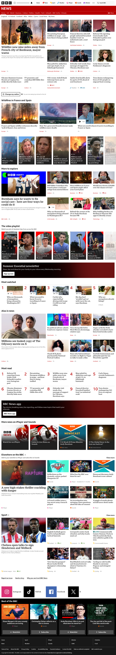 BBC News snapshot from 27 Jul 2026, 20:00