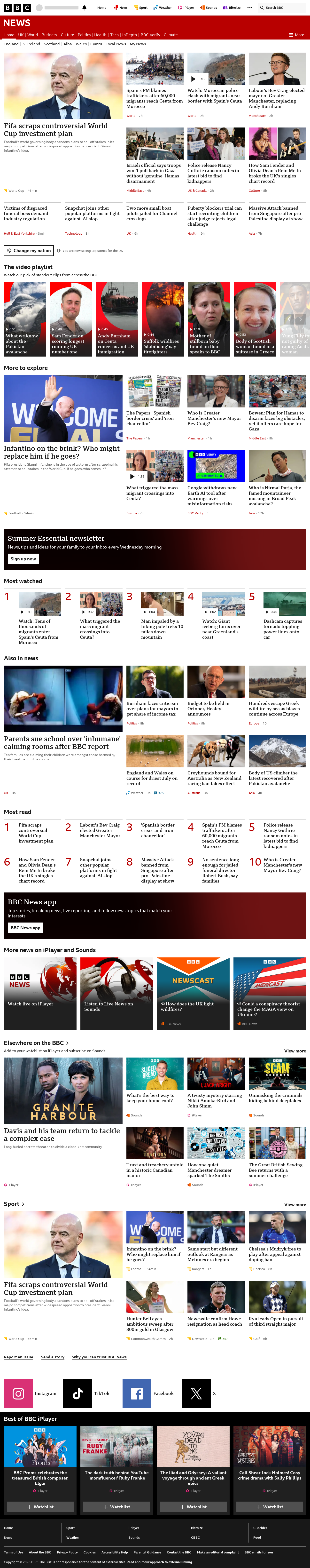 BBC News snapshot from Saturday, 1 August 2026 at 02:00