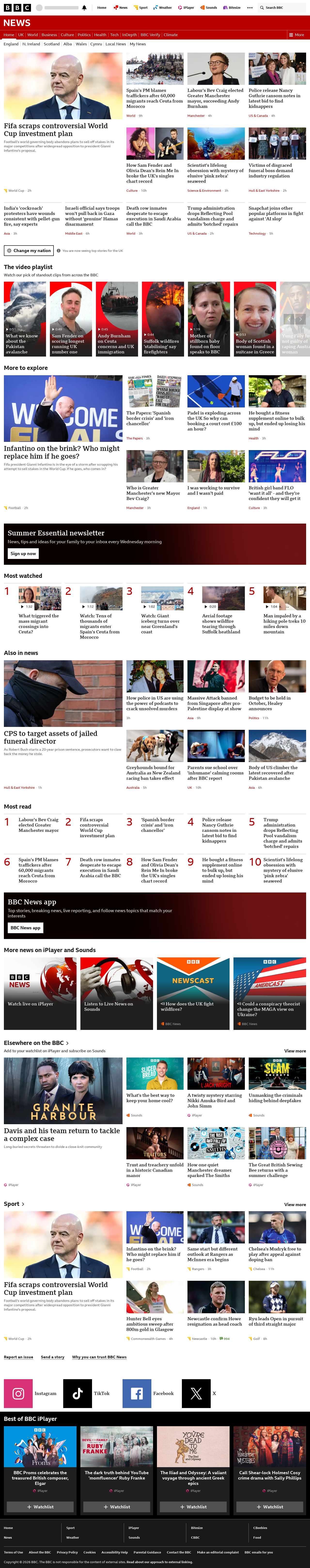 BBC News snapshot from Saturday, 1 August 2026 at 04:00