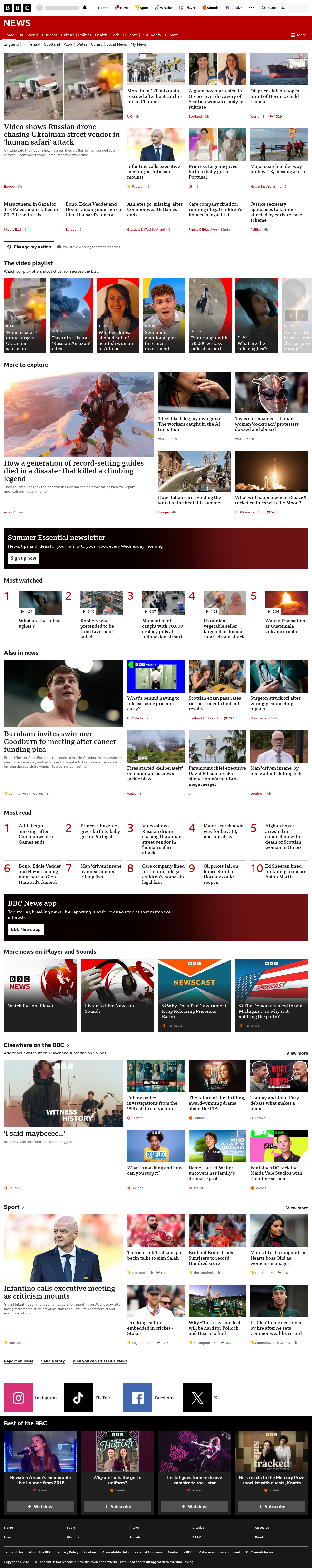 BBC News snapshot from Wednesday, 5 August 2026 at 00:00