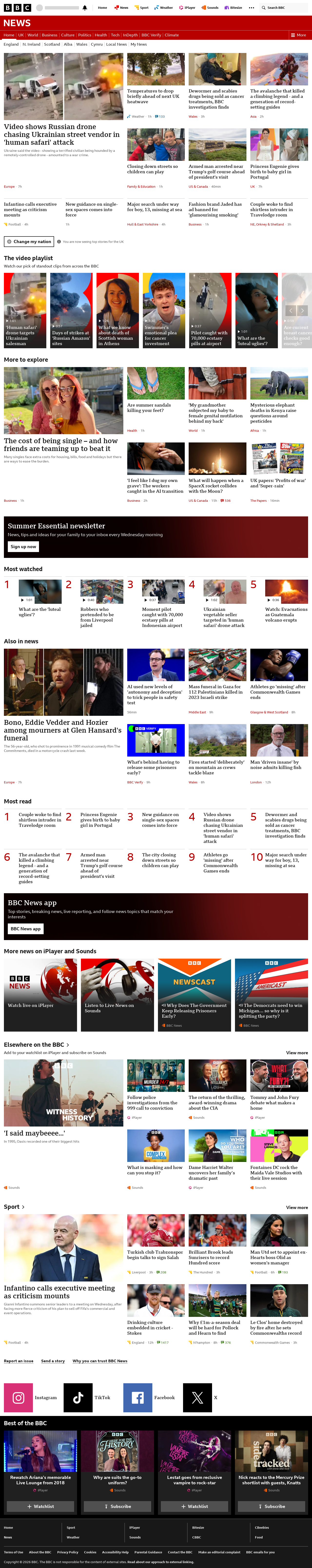 BBC News snapshot from Wednesday, 5 August 2026 at 02:00