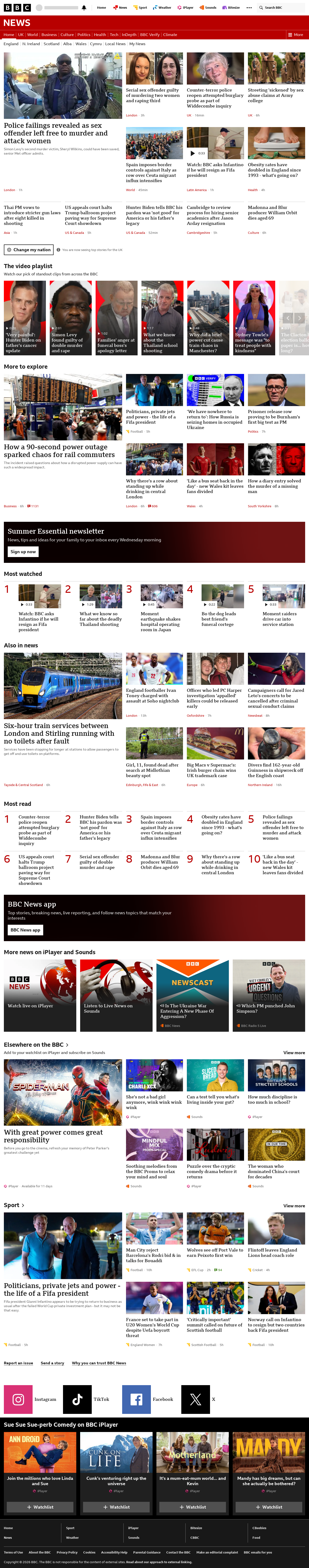 BBC News snapshot from Saturday, 8 August 2026 at 00:00