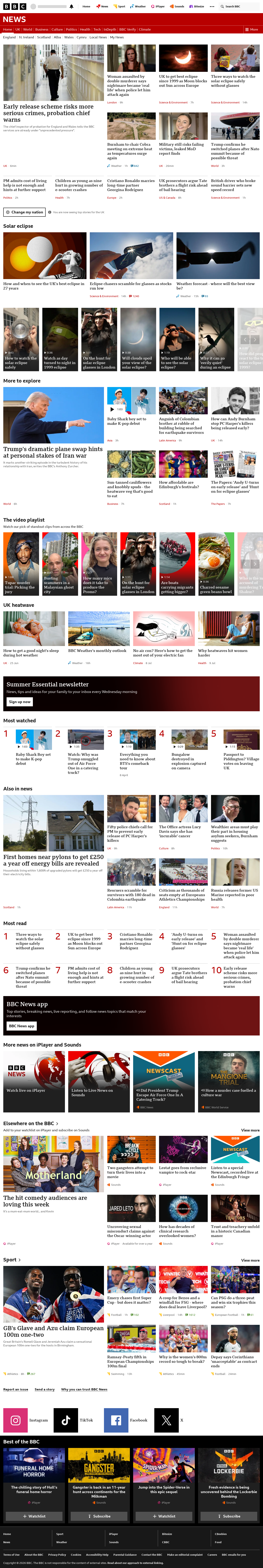 BBC News snapshot from Wednesday, 12 August 2026 at 08:00