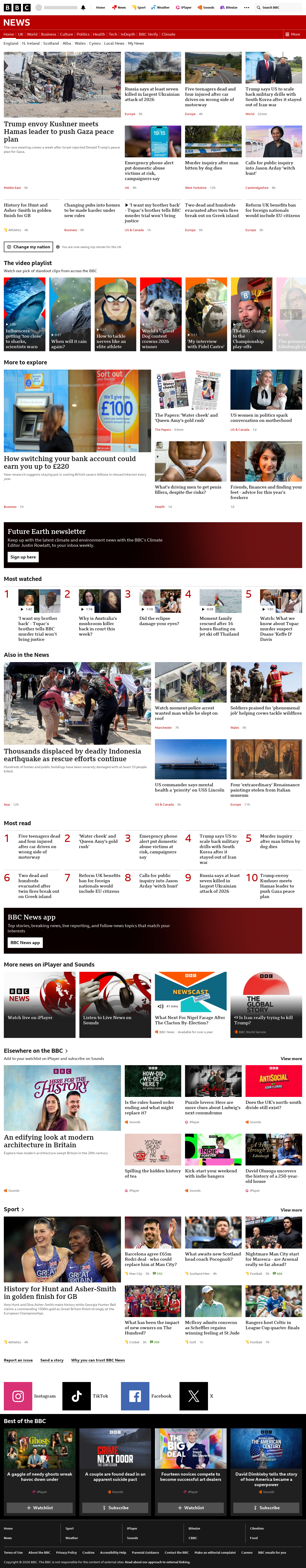 BBC News snapshot from Monday, 17 August 2026 at 02:00