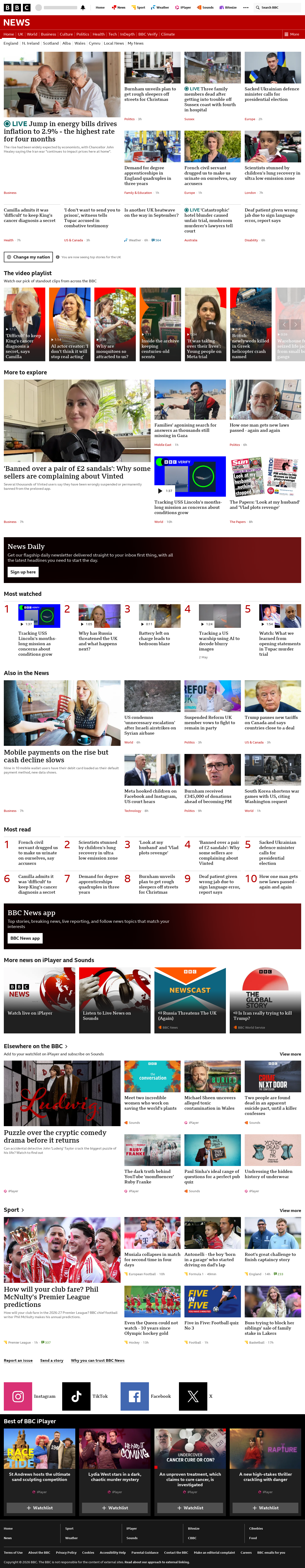 BBC News snapshot from Wednesday, 19 August 2026 at 08:00