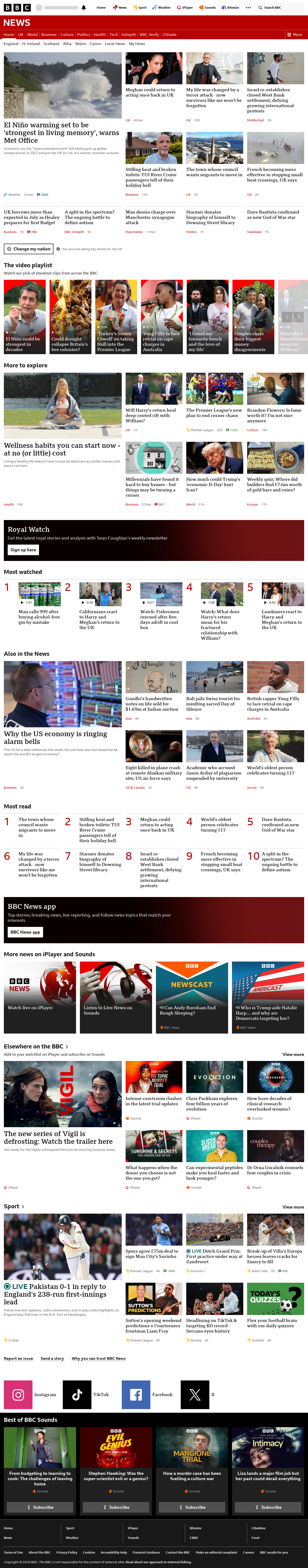 BBC News snapshot from Friday, 21 August 2026 at 12:00
