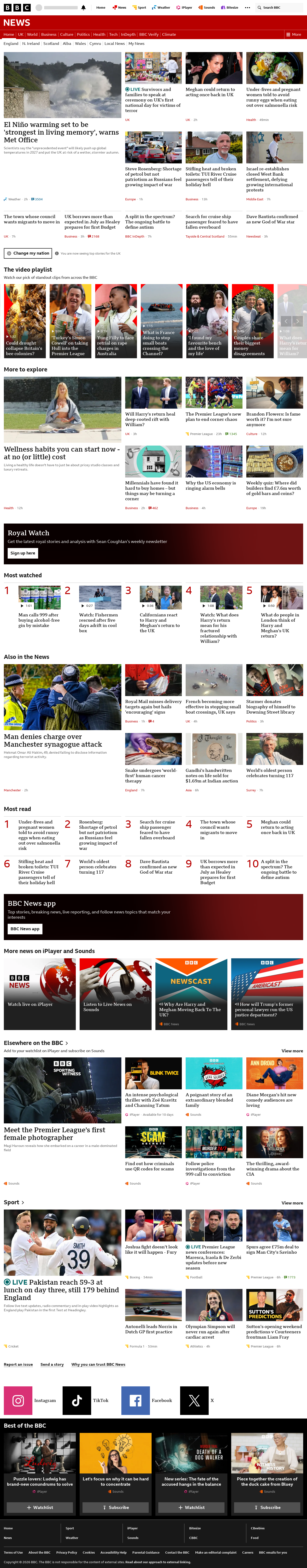 BBC News snapshot from Friday, 21 August 2026 at 14:00