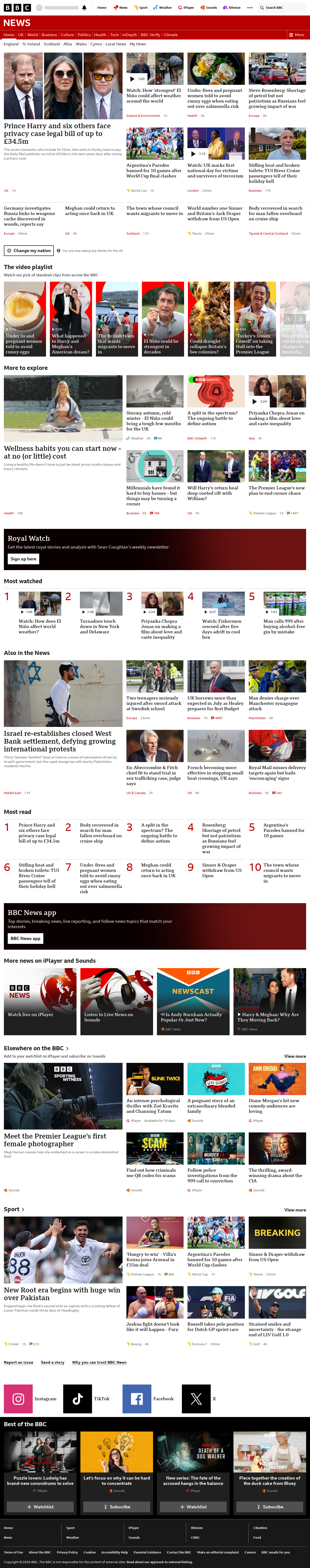 BBC News snapshot from Friday, 21 August 2026 at 18:00