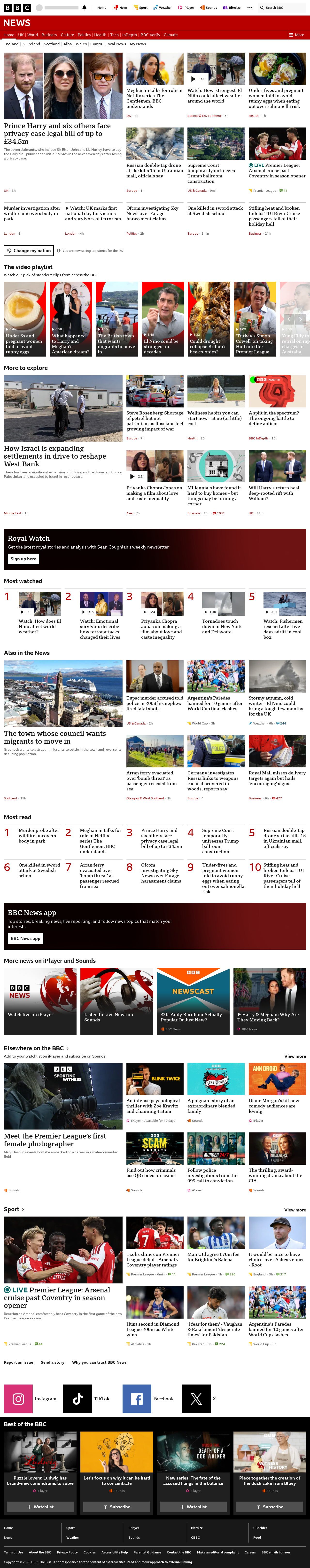BBC News snapshot from Friday, 21 August 2026 at 22:00