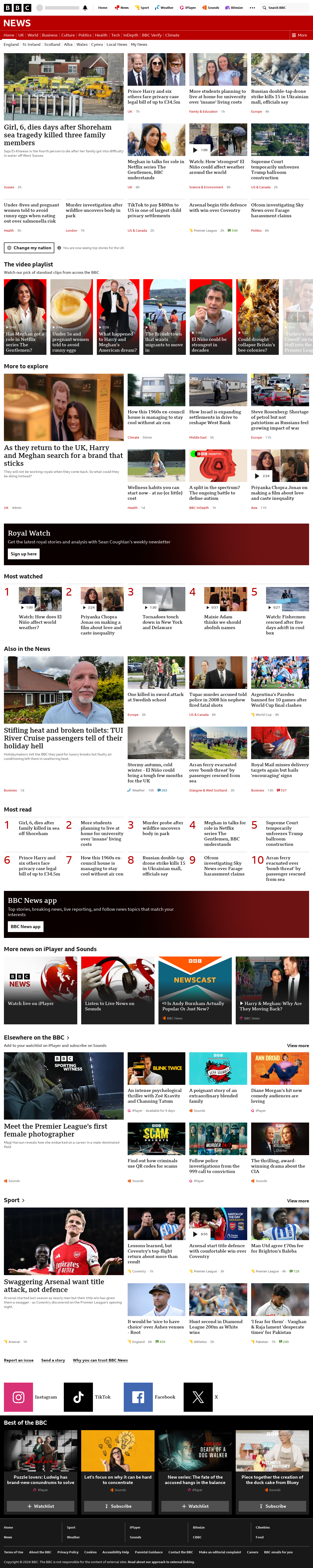 BBC News snapshot from Saturday, 22 August 2026 at 02:00