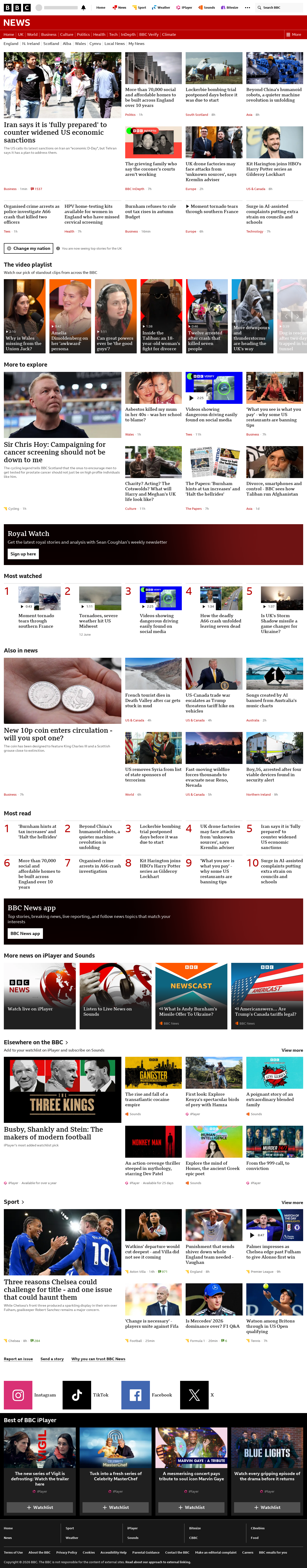 BBC News snapshot from Tuesday, 25 August 2026 at 08:00