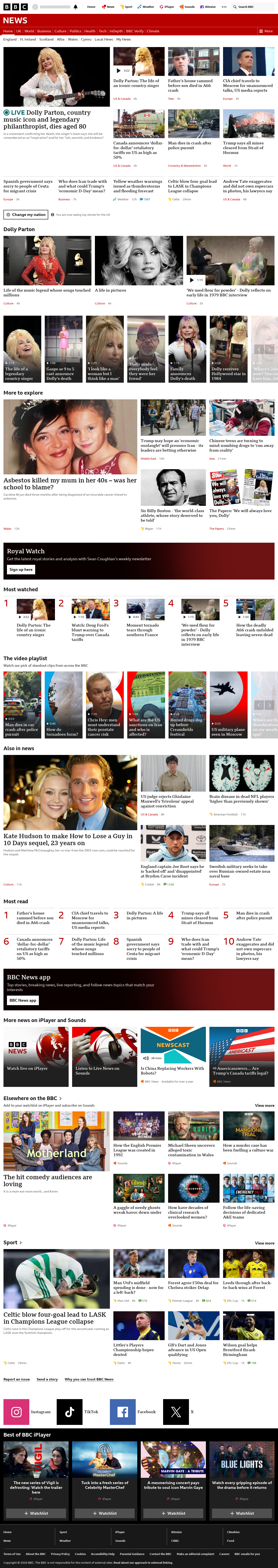 BBC News snapshot from Wednesday, 26 August 2026 at 00:00