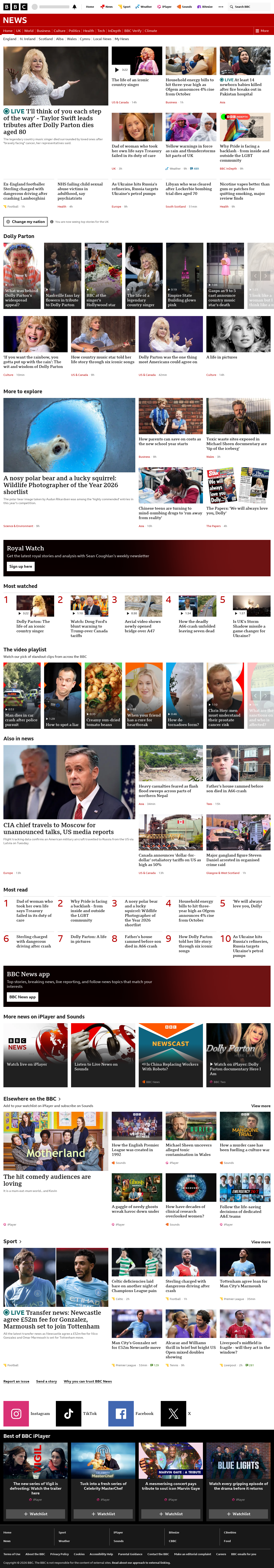 BBC News snapshot from Wednesday, 26 August 2026 at 10:00