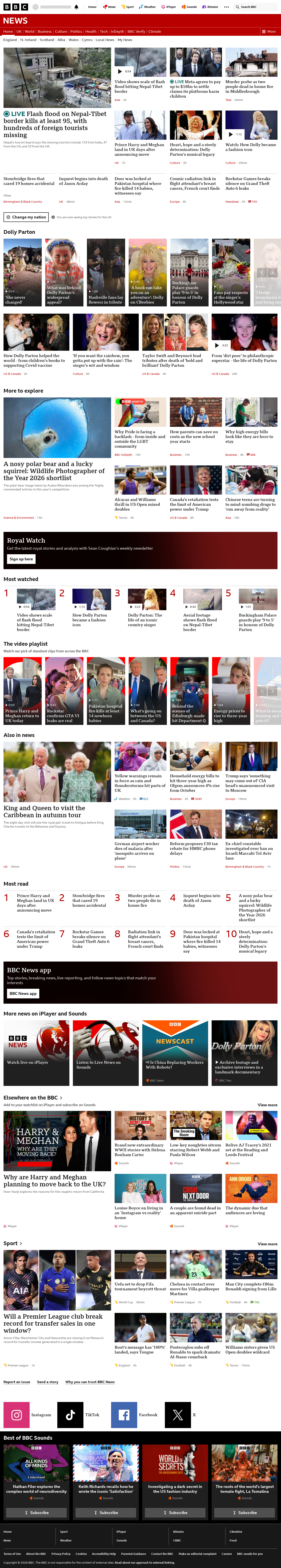 BBC News snapshot from Wednesday, 26 August 2026 at 16:00