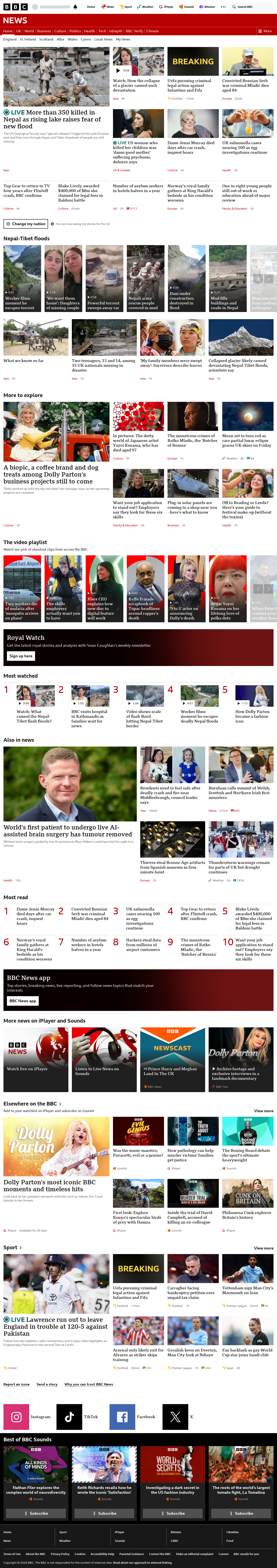 BBC News snapshot from Thursday, 27 August 2026 at 16:00