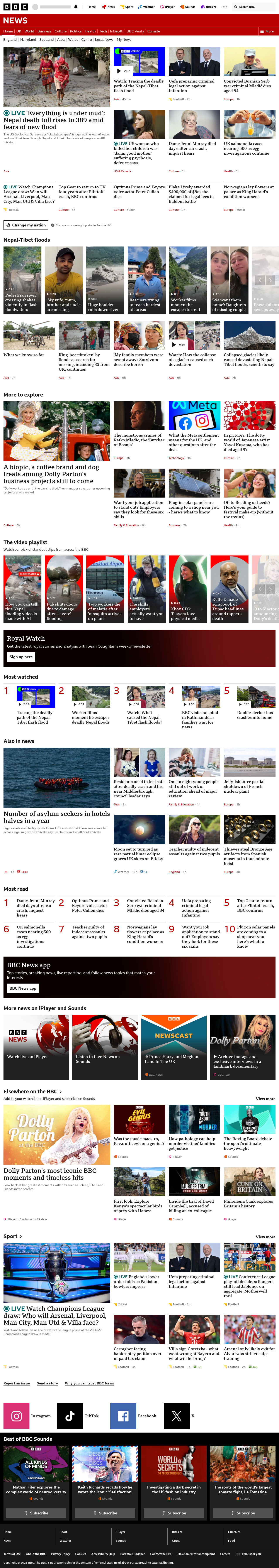 BBC News snapshot from Thursday, 27 August 2026 at 18:00