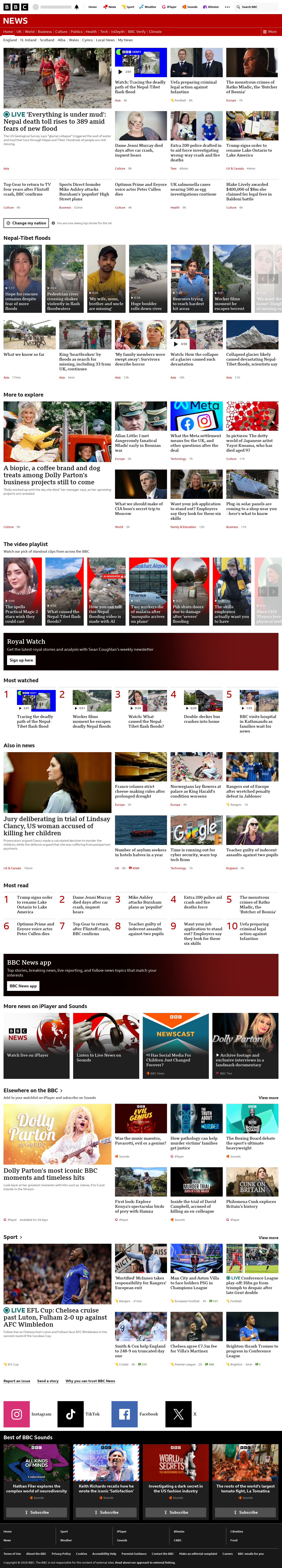 BBC News snapshot from Thursday, 27 August 2026 at 22:00