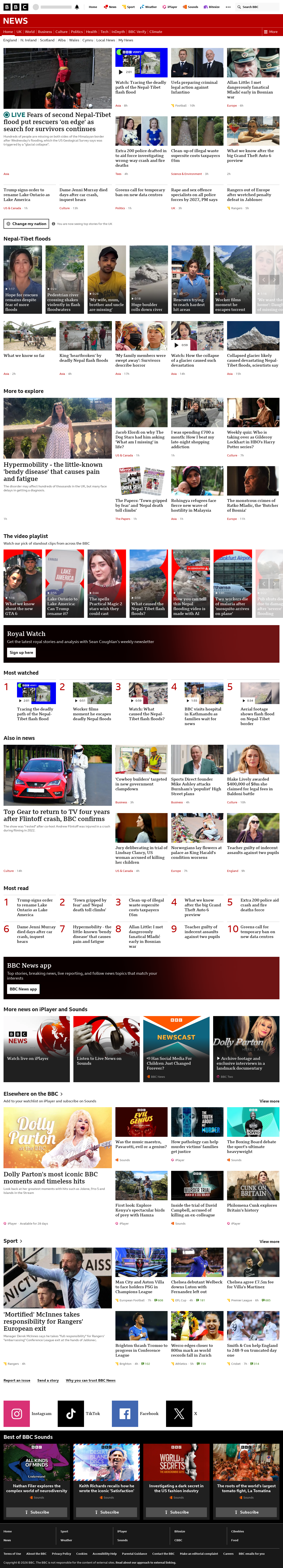 BBC News snapshot from Friday, 28 August 2026 at 02:00