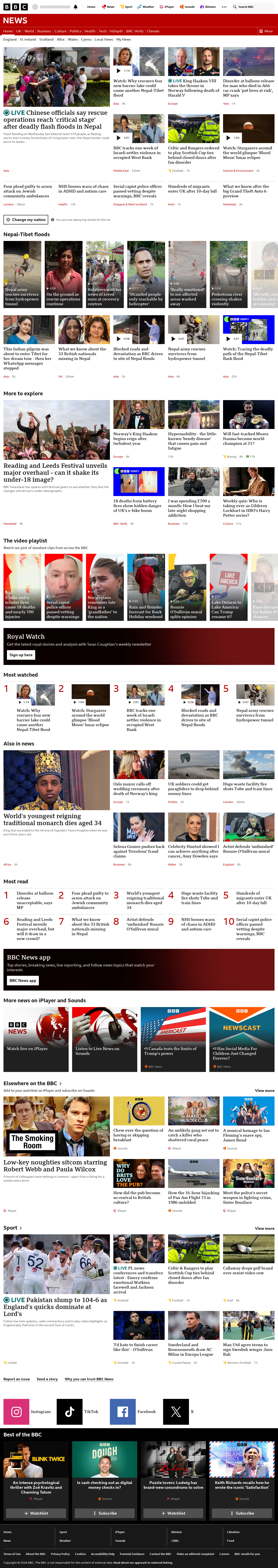 BBC News snapshot from Friday, 28 August 2026 at 16:00
